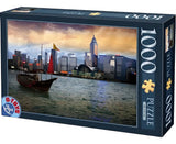 Rompecabezas Vista De Noche, Hong Kong 1000 Piezas D-toys