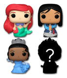 Funko Bitty Pop! Disney Mulan Tiana Ariel y sorpresa Pack 4 princesas