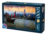 Rompecabezas Vista De Noche, Hong Kong 1000 Piezas D-toys